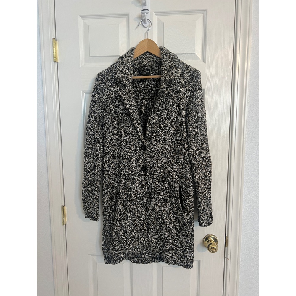 Lucky Brand Marled Knit Sweater Coatigan Longline Cardigan M